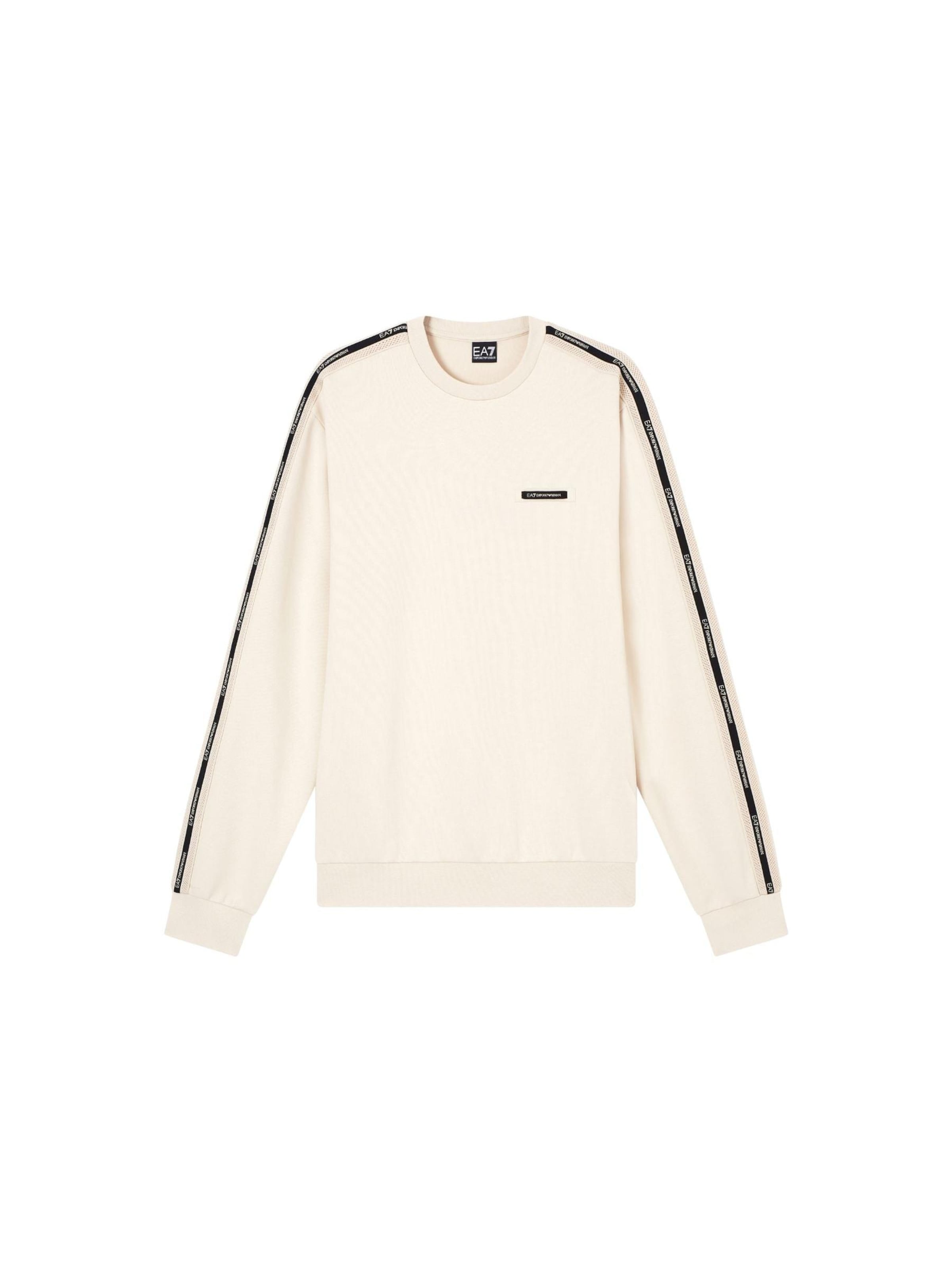 Sweat-shirt EA7 Emporio Armani en beige : devant
