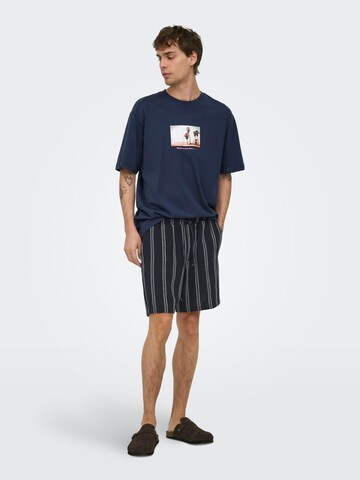 ONLY Baggy Trousers 'Trev' in Blue: front