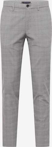 Tommy Hilfiger Tailored Trousers with creases 'DENTON' in Grey: front