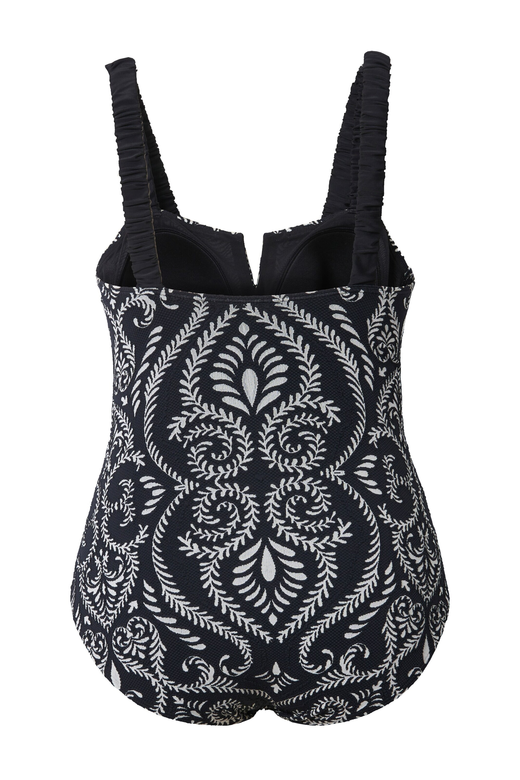 Ulla Popken Balconette Badeanzug in Schwarz