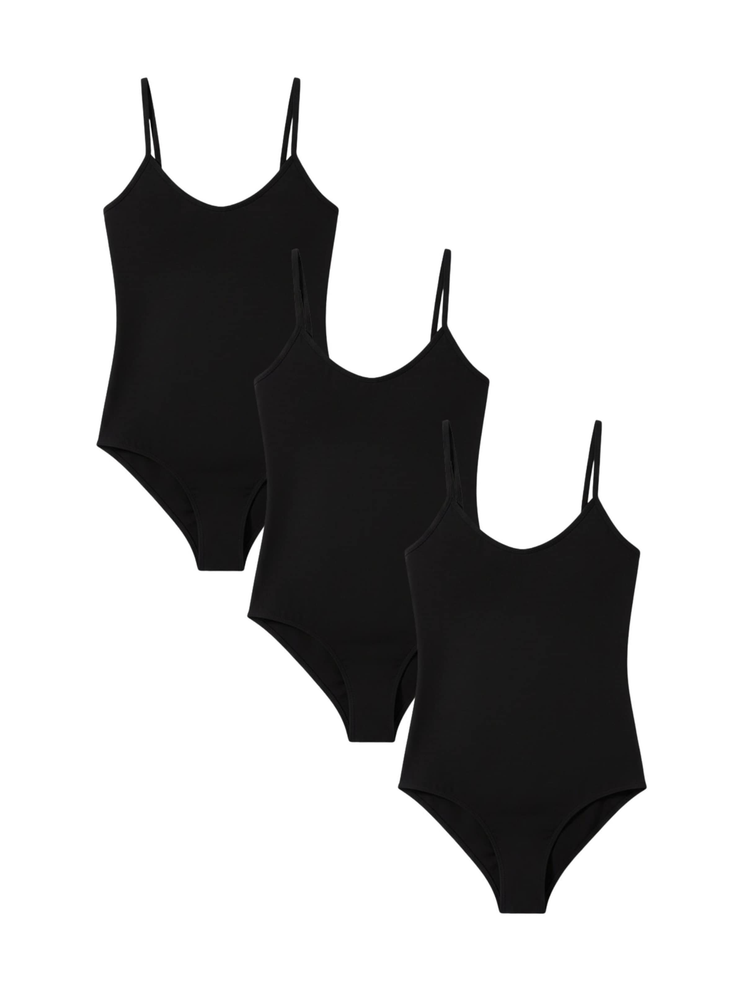 Maxte Bodysuit 'BASIC MAX Body Top Frauen 3er-Pack' in Black: front