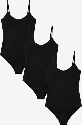 Maxte Bodysuit 'BASIC MAX Body Top Frauen 3er-Pack' in Black: front