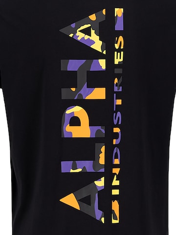 ALPHA INDUSTRIES Футболка 'Backprint' в Черный