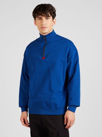 HUGO Sweatshirt 'DURTY' in Blue: front