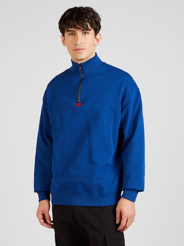 HUGO RedSweater majica 'DURTY' - plava boja: prednji dio