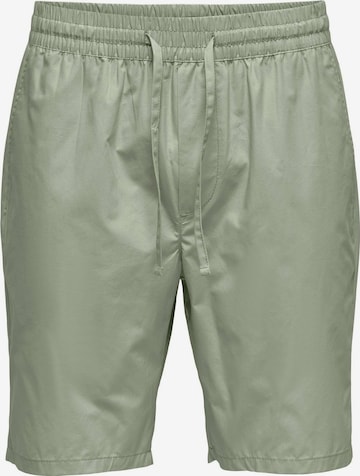 Only & Sons Regular Pants 'LINUS' in Green: front