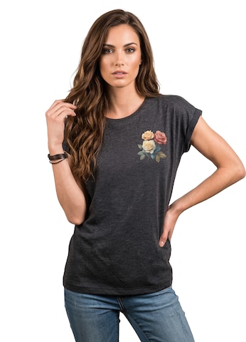MAKAYA Shirt 'Three Roses' in Grey: front