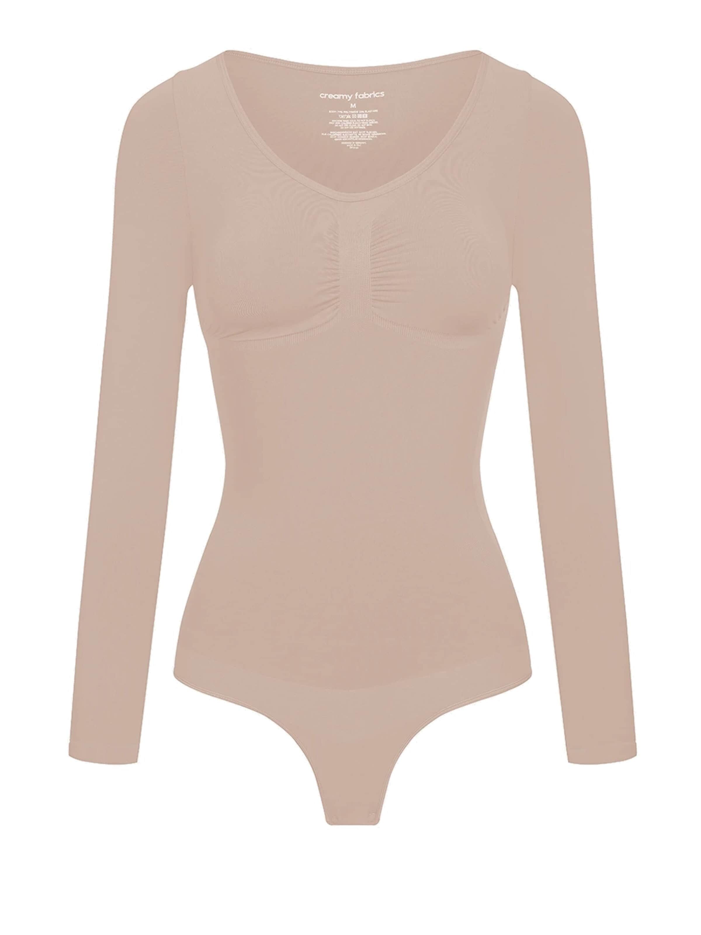 Body modelant 'Bodysuit Sculpting Shapewear Longsleeve mit String' cfab (formerly creamy fabrics) en beige : devant