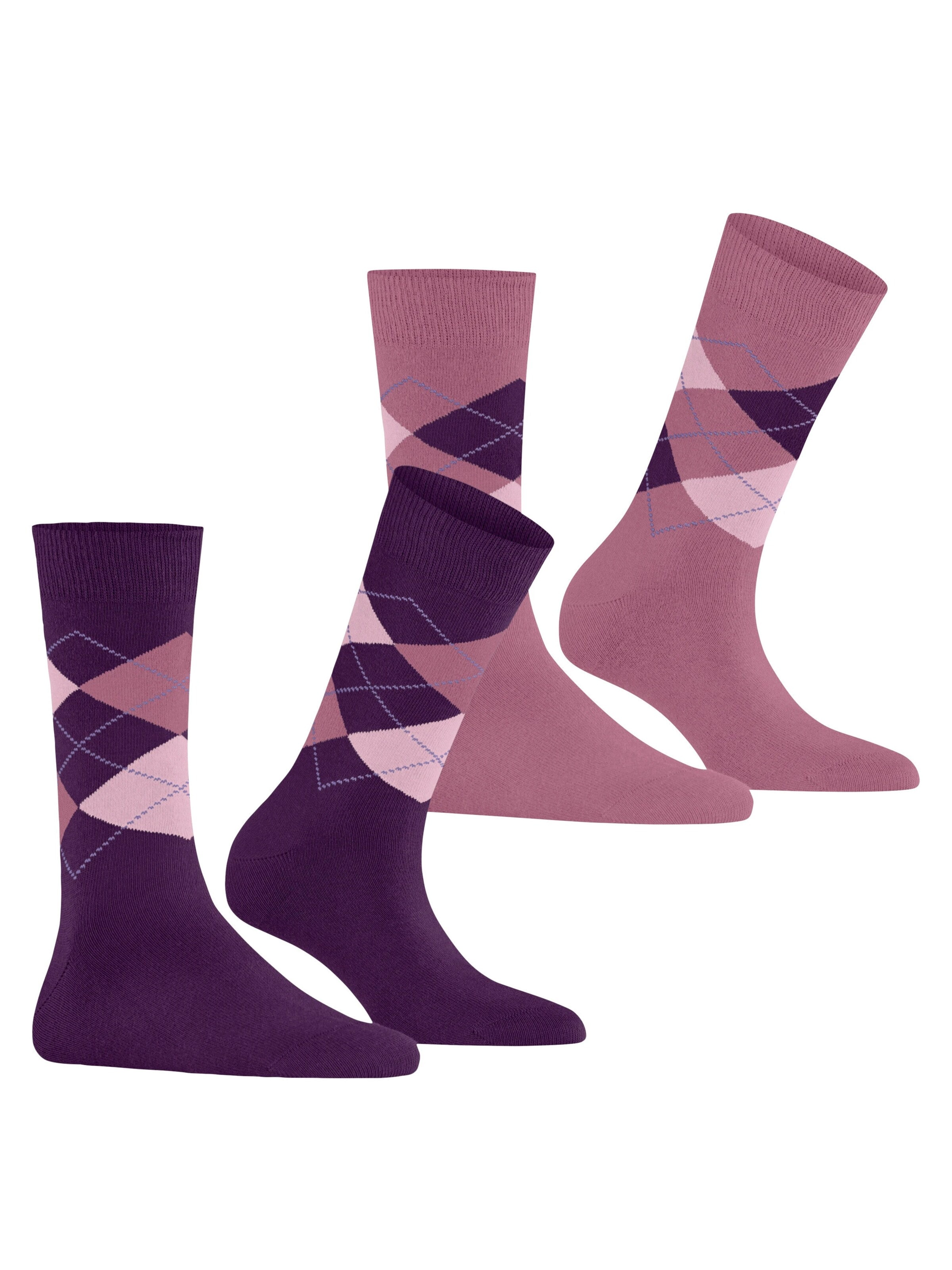 BURLINGTON Socks 'Everyday Argyle' in Purple
