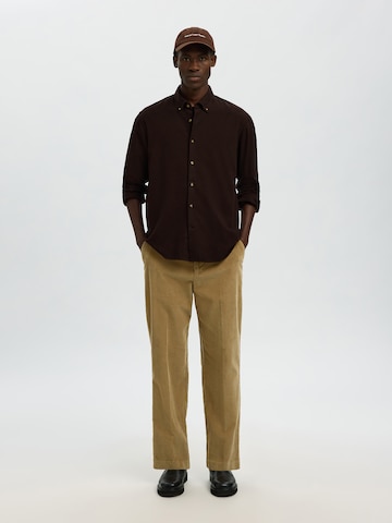 Regular fit Camicia 'SLHRegnoah' di SELECTED in marrone