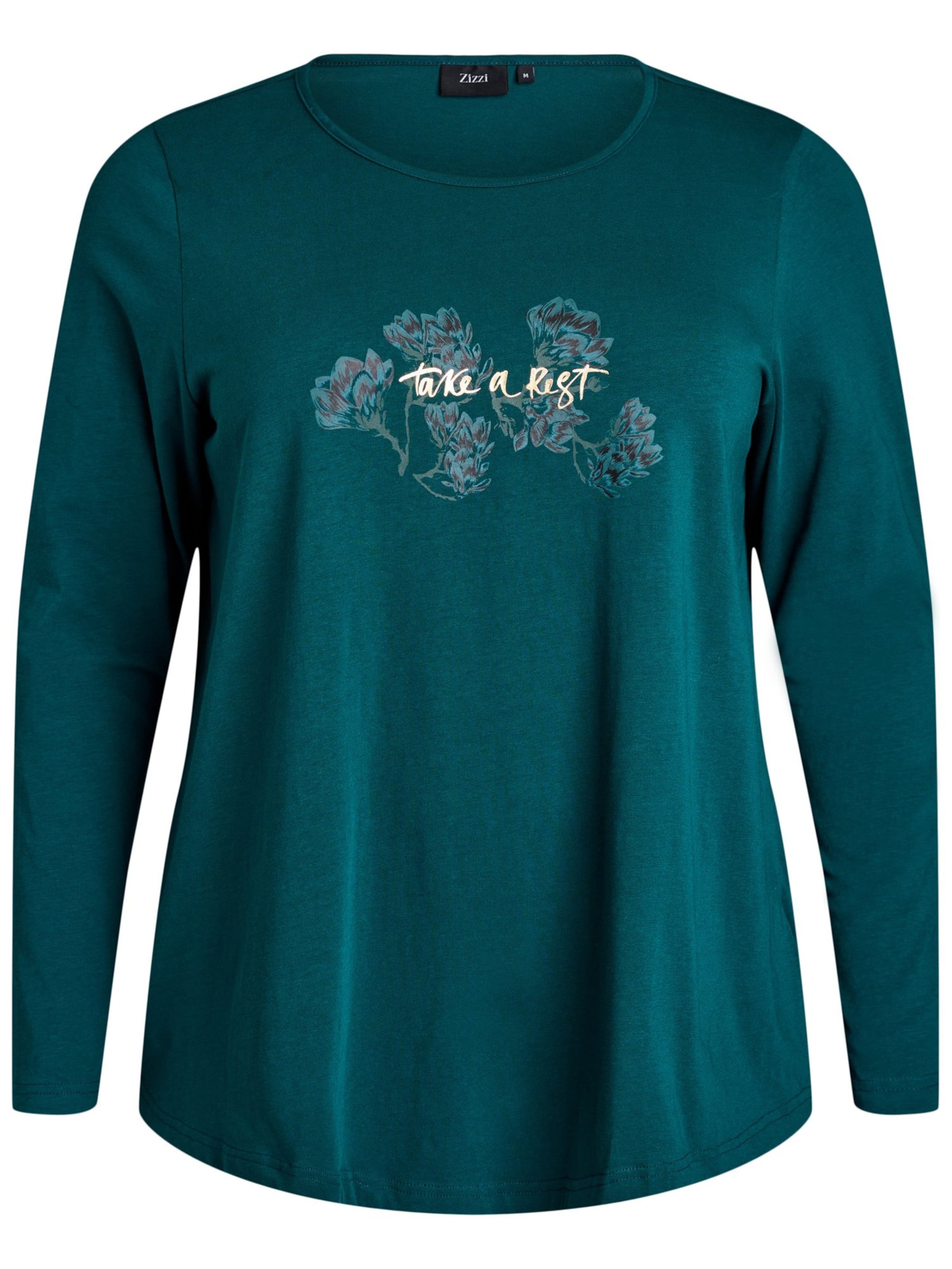 Tricou 'Dana' de la Zizzi pe albastru: față