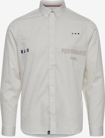 FQ1924 Button Up Shirt in White: front