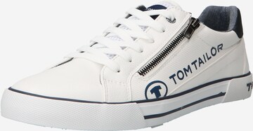 TOM TAILOR - Zapatillas deportivas bajas en blanco: frente