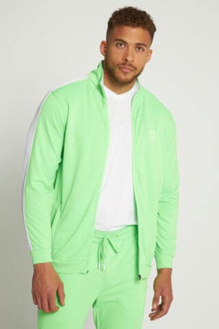 JAY-PI Zip-Up Hoodie in Green: front