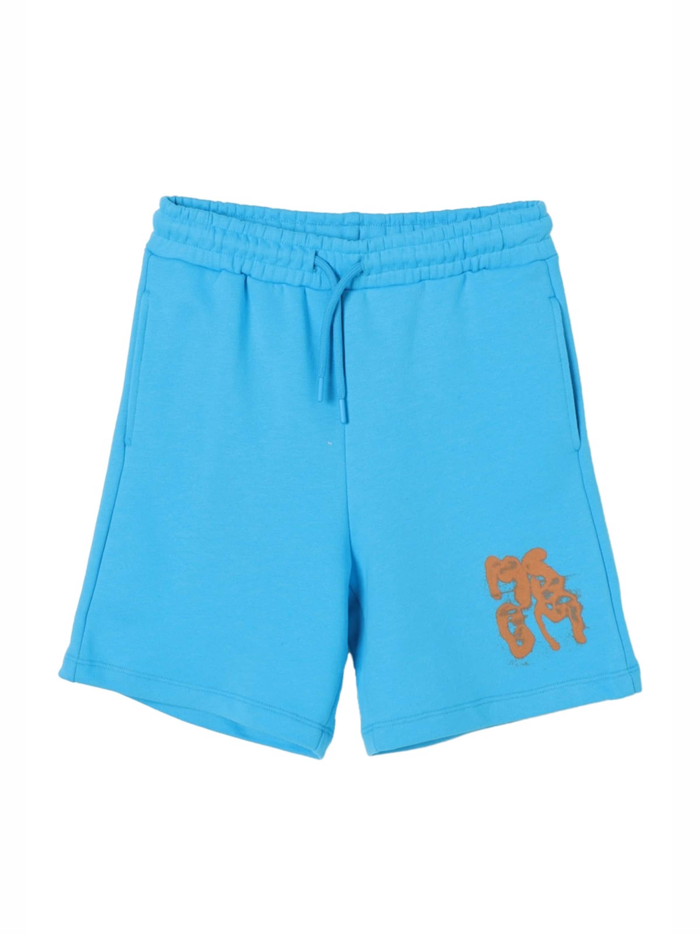 Regular Pantalon 'Bermuda felpa turchese per bambino' MSGM en bleu : devant