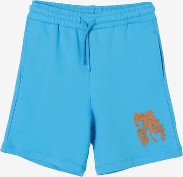 MSGM Regular Hose 'Bermuda felpa turchese per bambino' in Blau: Vorderseite