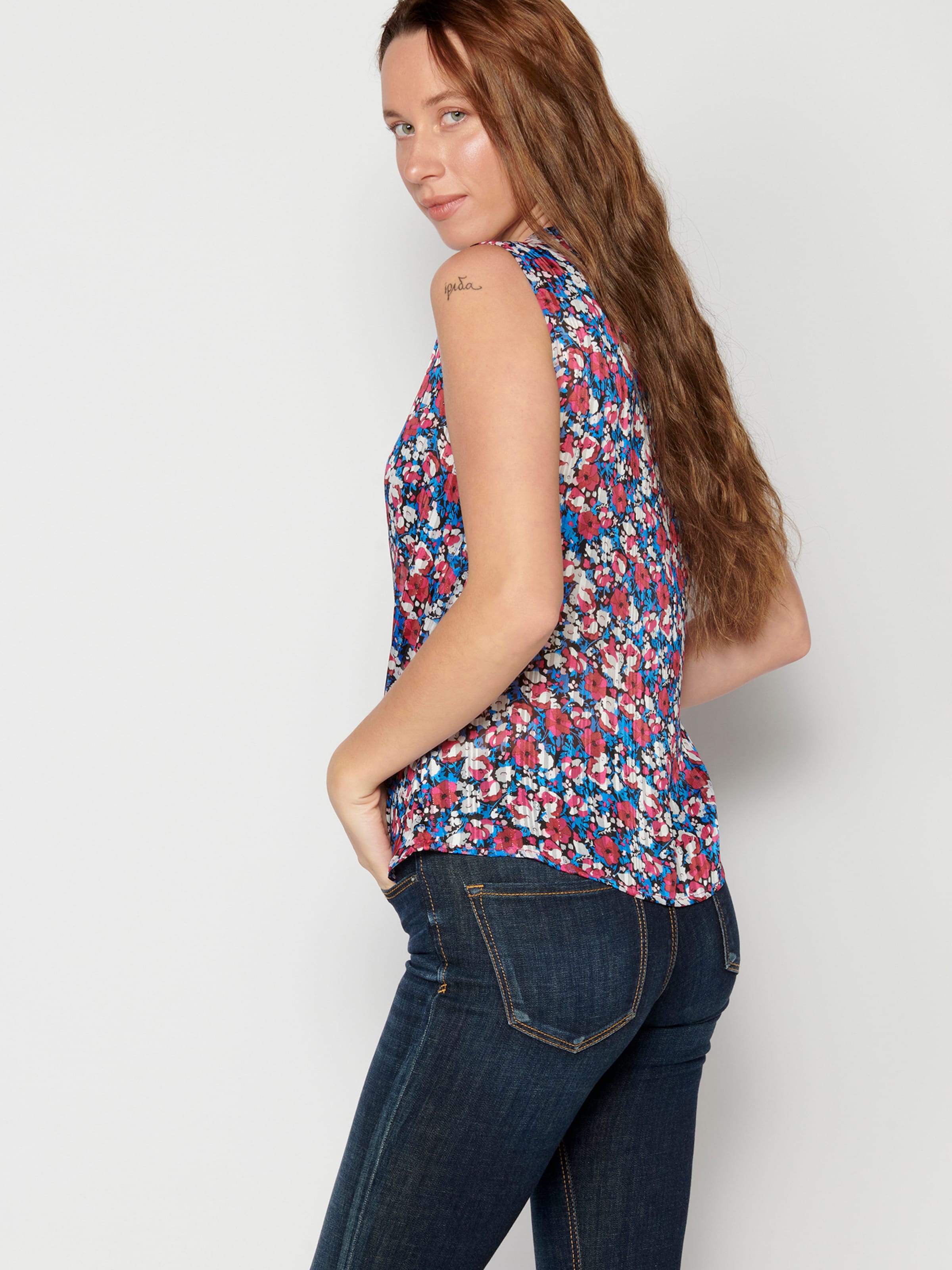 KOROSHI Bluse in Mischfarben