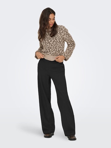 Wide Leg Pantalon 'ONLGIA' ONLY en noir