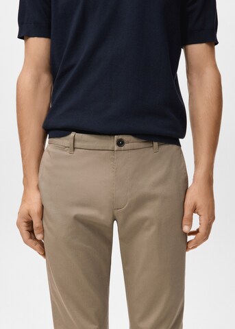 MANGO MAN Slim fit Chino Pants 'Barna' in Beige