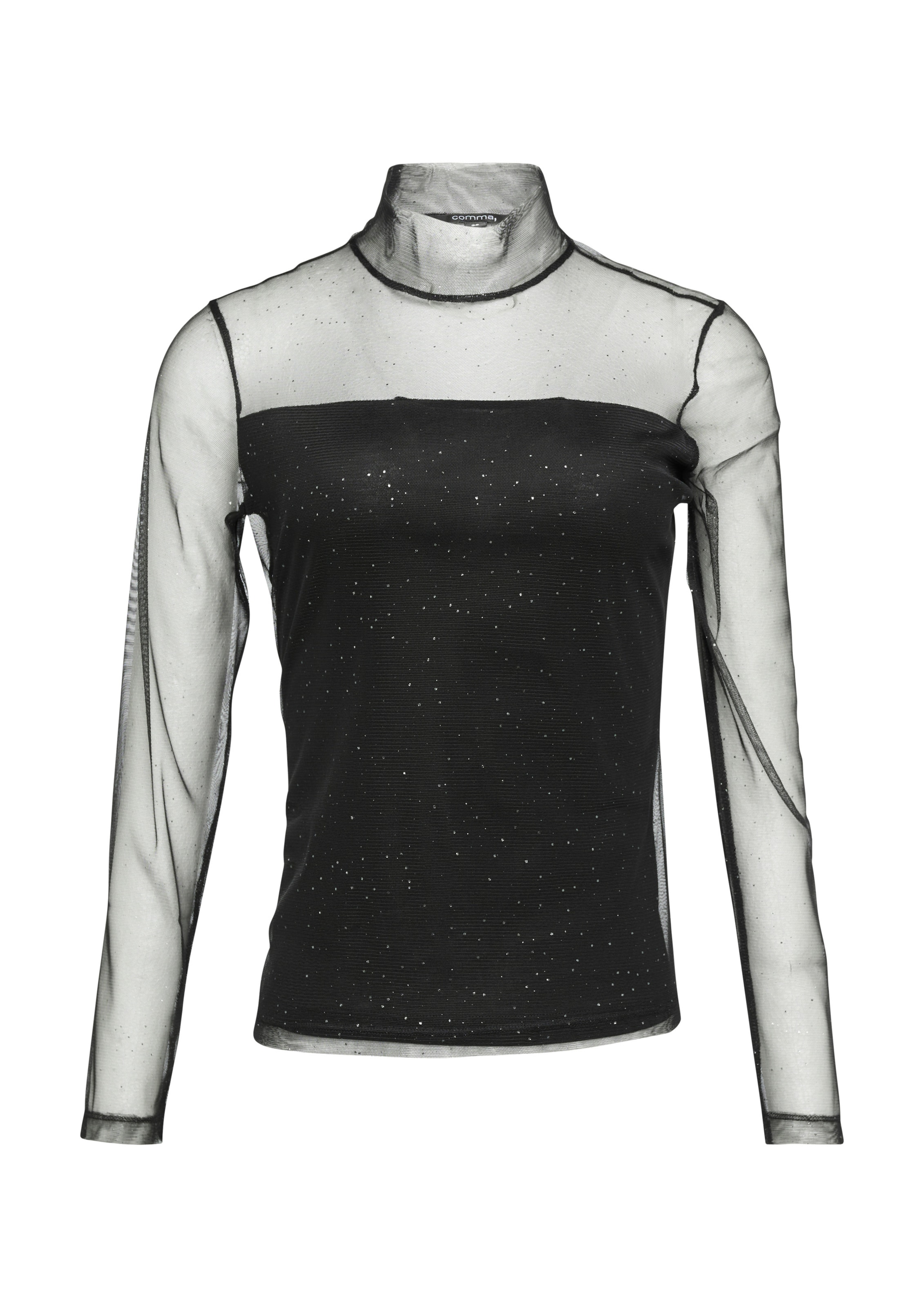 COMMA Shirt in Schwarz: Vorderseite