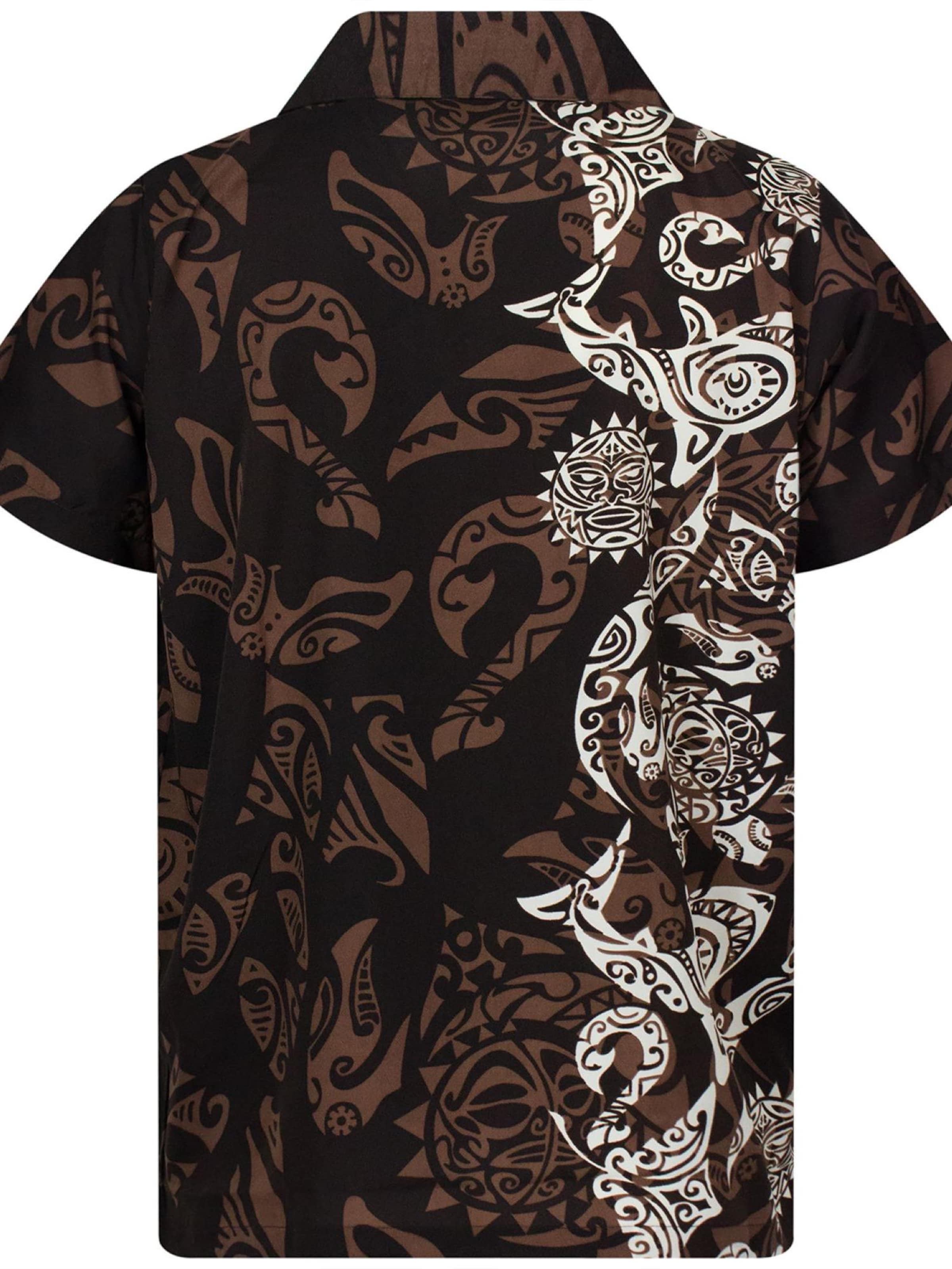 King Kameha Shirt 'Maori Wedding' in Bruin