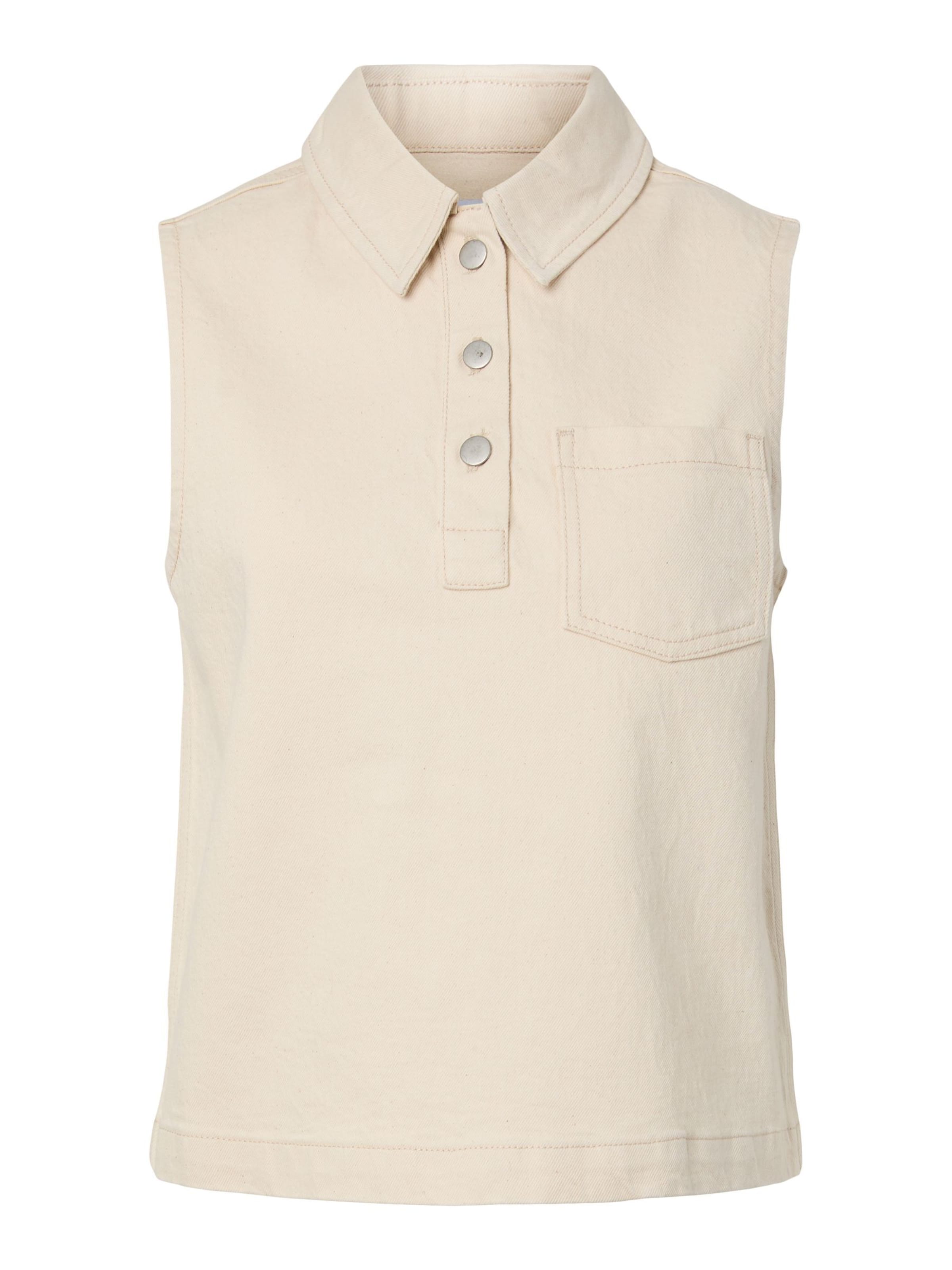 PIECES Blouse 'PCGrace' in Beige: voorkant