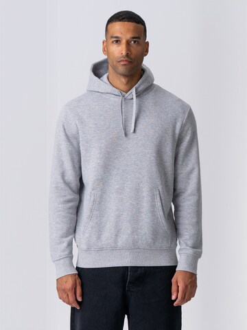 TEESHOPPEN Pulóver ' Essential Hoodie ' - szürke: elől