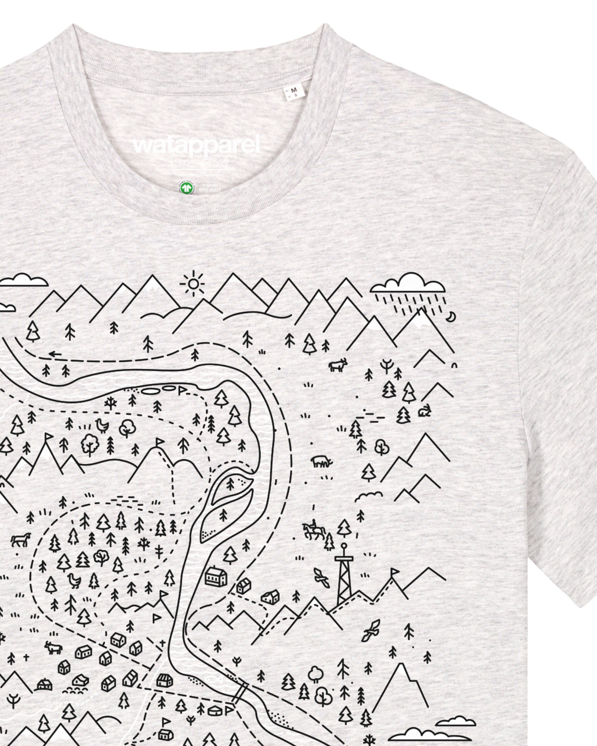 Maglietta 'Landschaft' di Watapparel in grigio