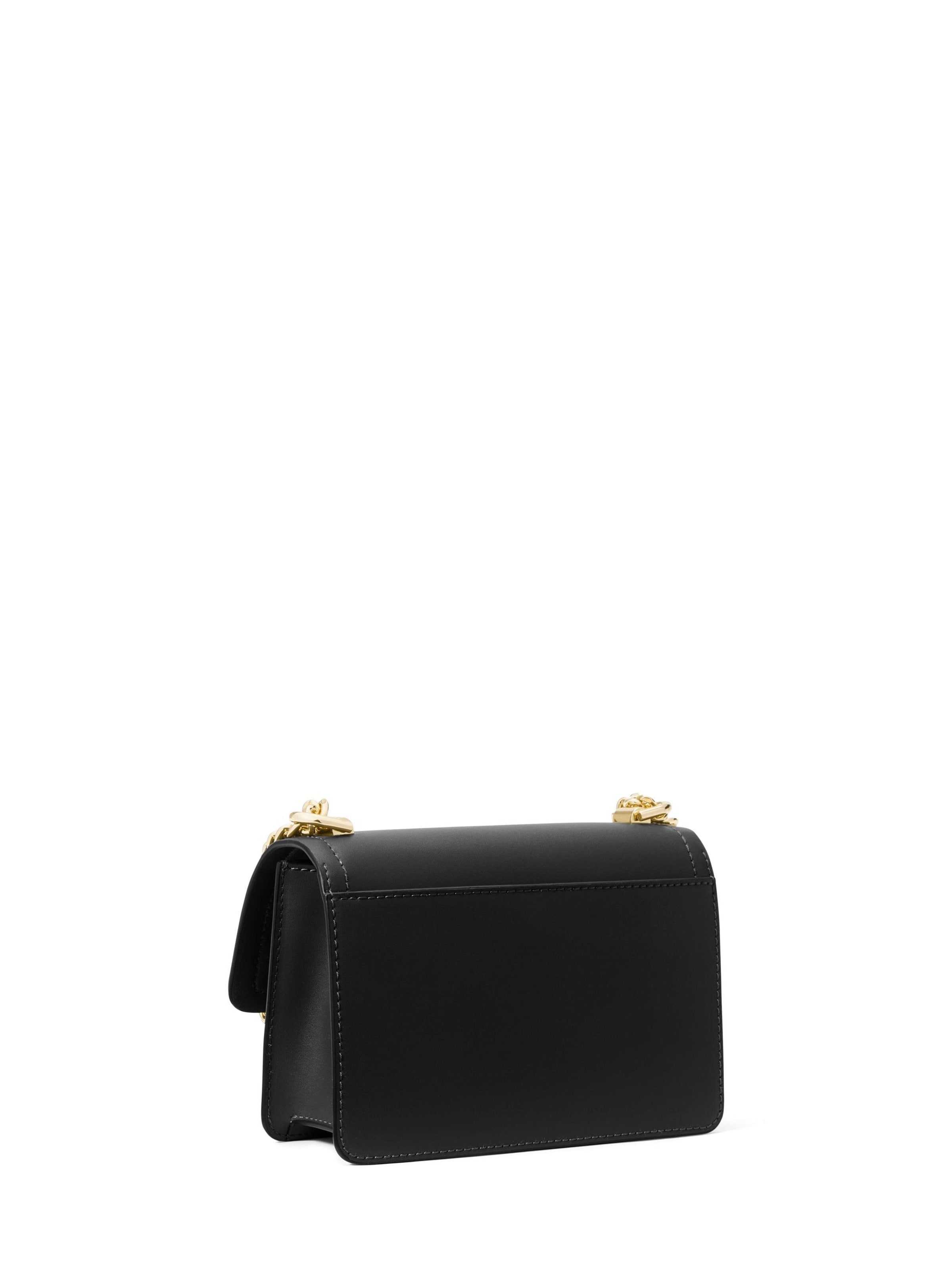 MICHAEL Michael Kors Skuldertaske 'Michael Kors Sac Bandoulière Cuir Heather Noir' i sort