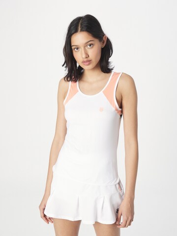 K-Swiss Performance Sports Top in White: front