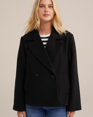 WE Fashion Overgangsfrakke i sort: forside