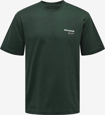 T-Shirt Only & Sons en vert : devant