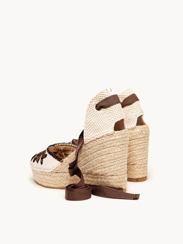 Alhamas - Sandalias 'Alpargata Cuña 10 cm' en beige