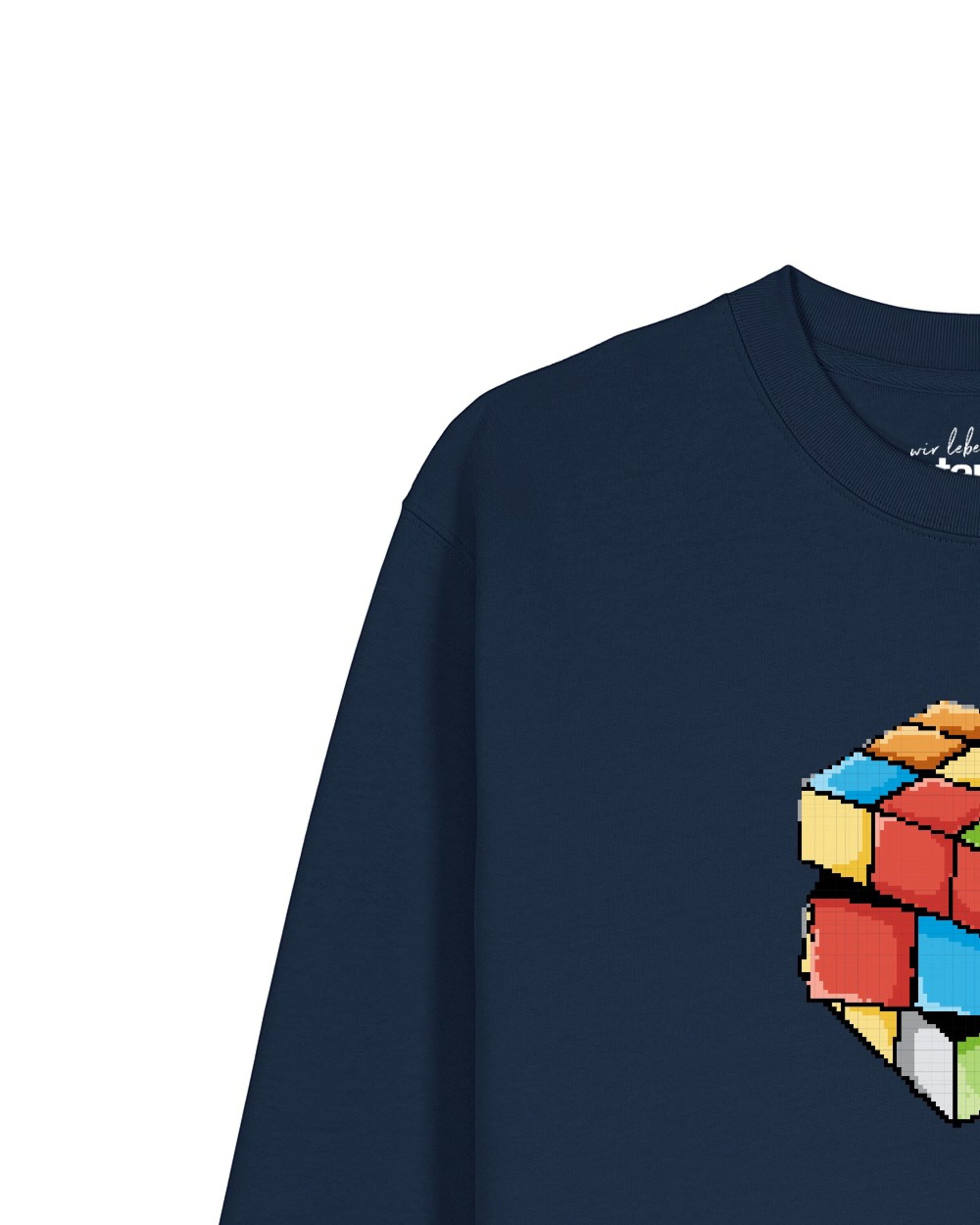 Sweat-shirt 'Pixel Zauberwürfel' Watapparel en bleu