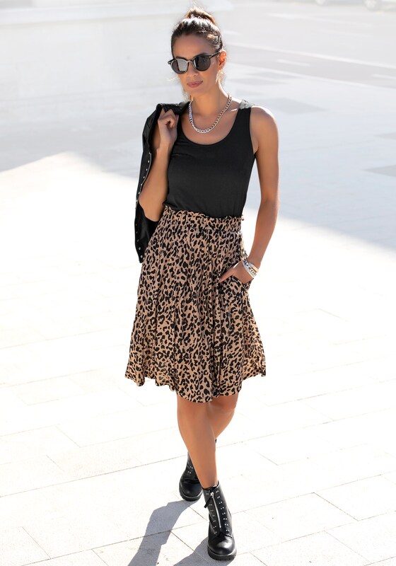 BUFFALO Dress in Light Brown, Black
