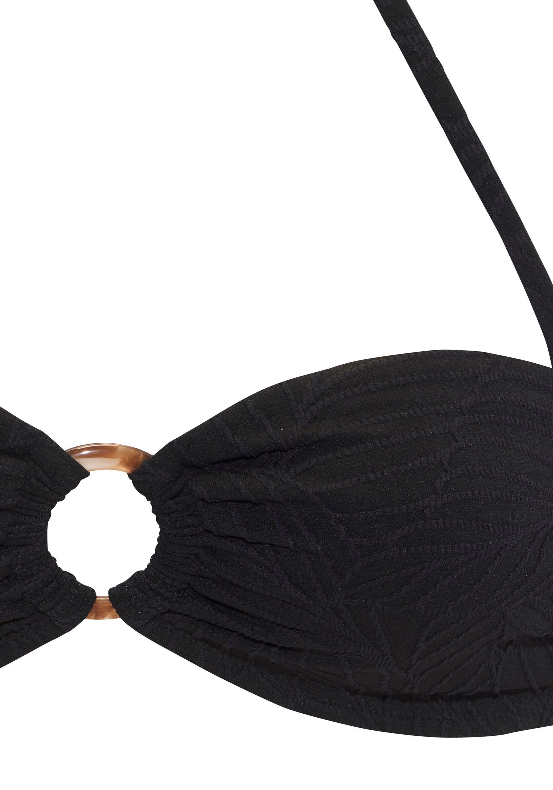 LASCANA Bandeau Bikini Top in Black