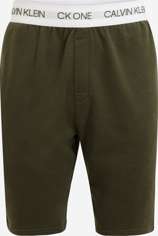 Regular Pantaloni de pijama de la Calvin Klein Underwear pe verde: față