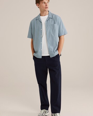 Coupe regular Chemise WE Fashion en bleu