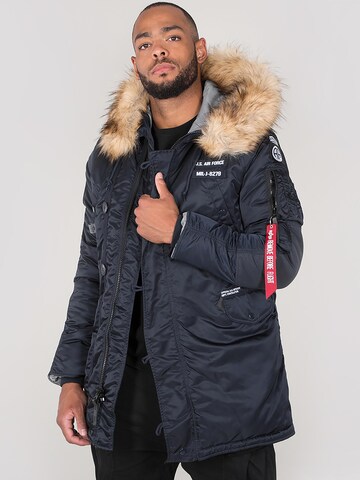 ALPHA INDUSTRIES Zimní bunda 'N3B Airborne' – modrá: přední strana