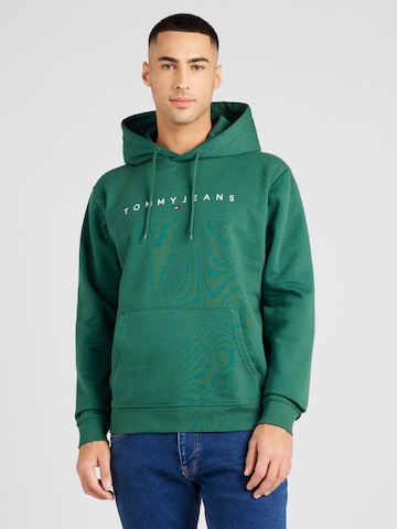 zaļš Tommy Jeans Sportisks džemperis: no priekšpuses