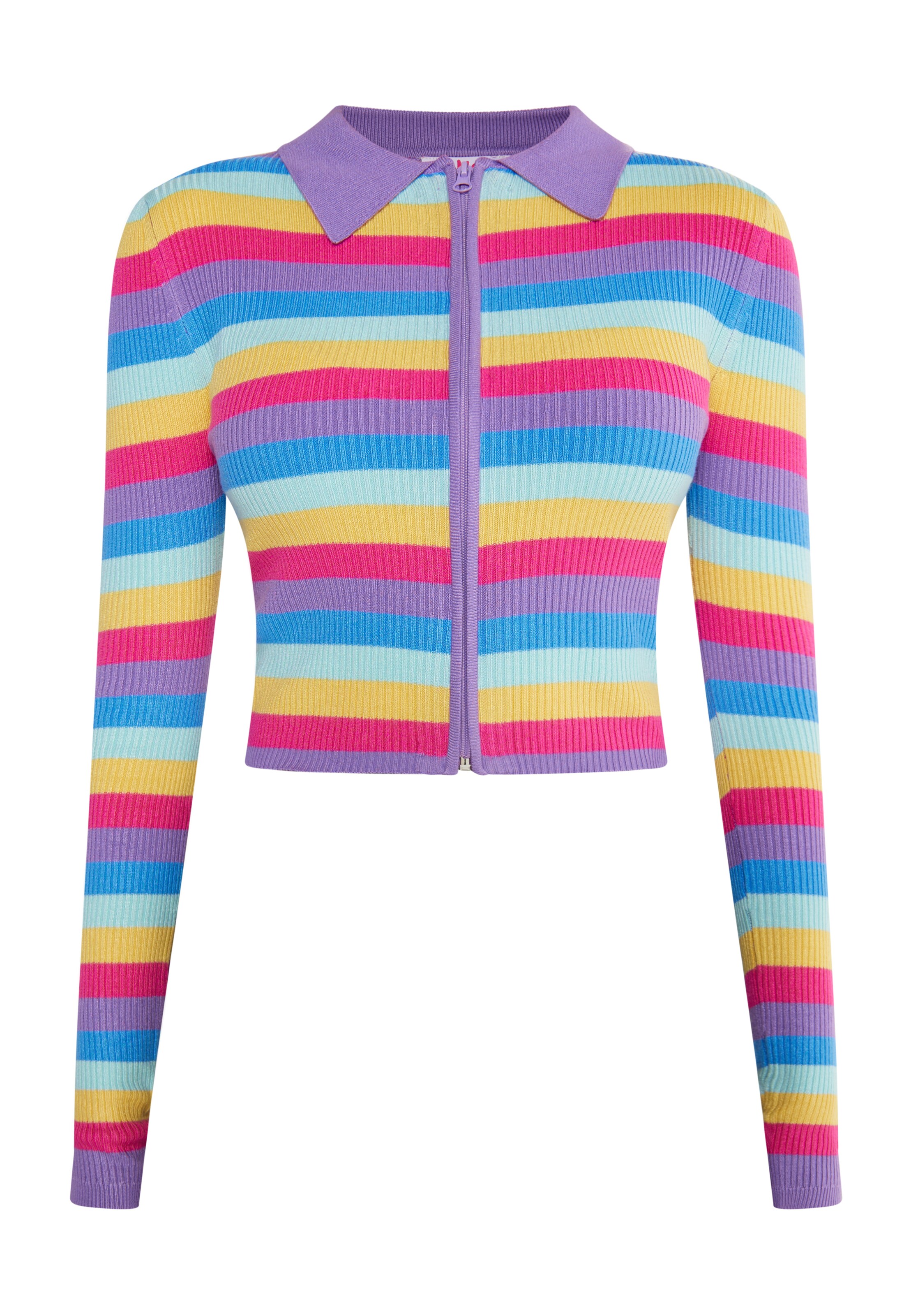 MYMO Strickjacke 'Blonda' in Lila: Vorderseite