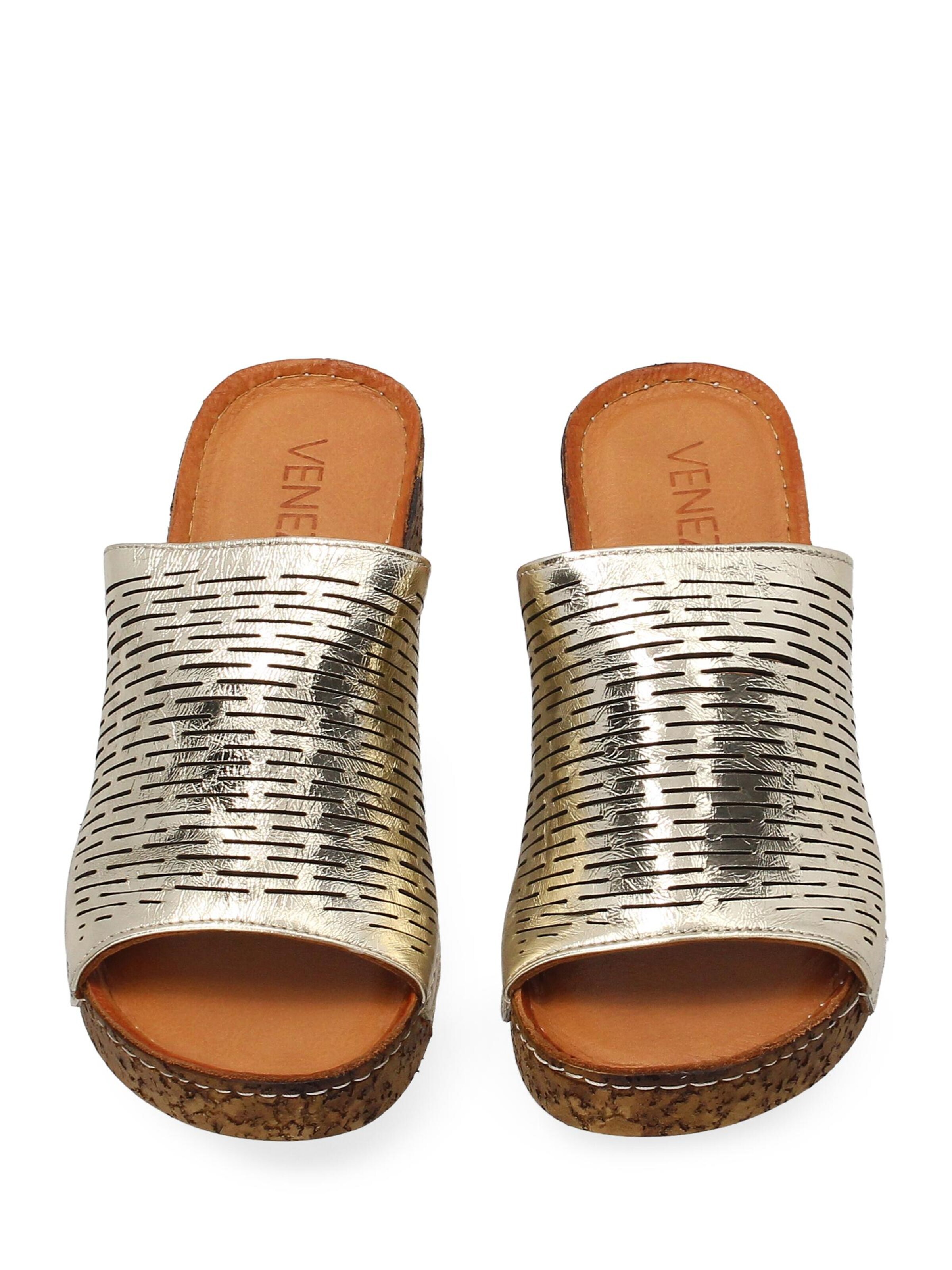VENEZIA Mules in Gold