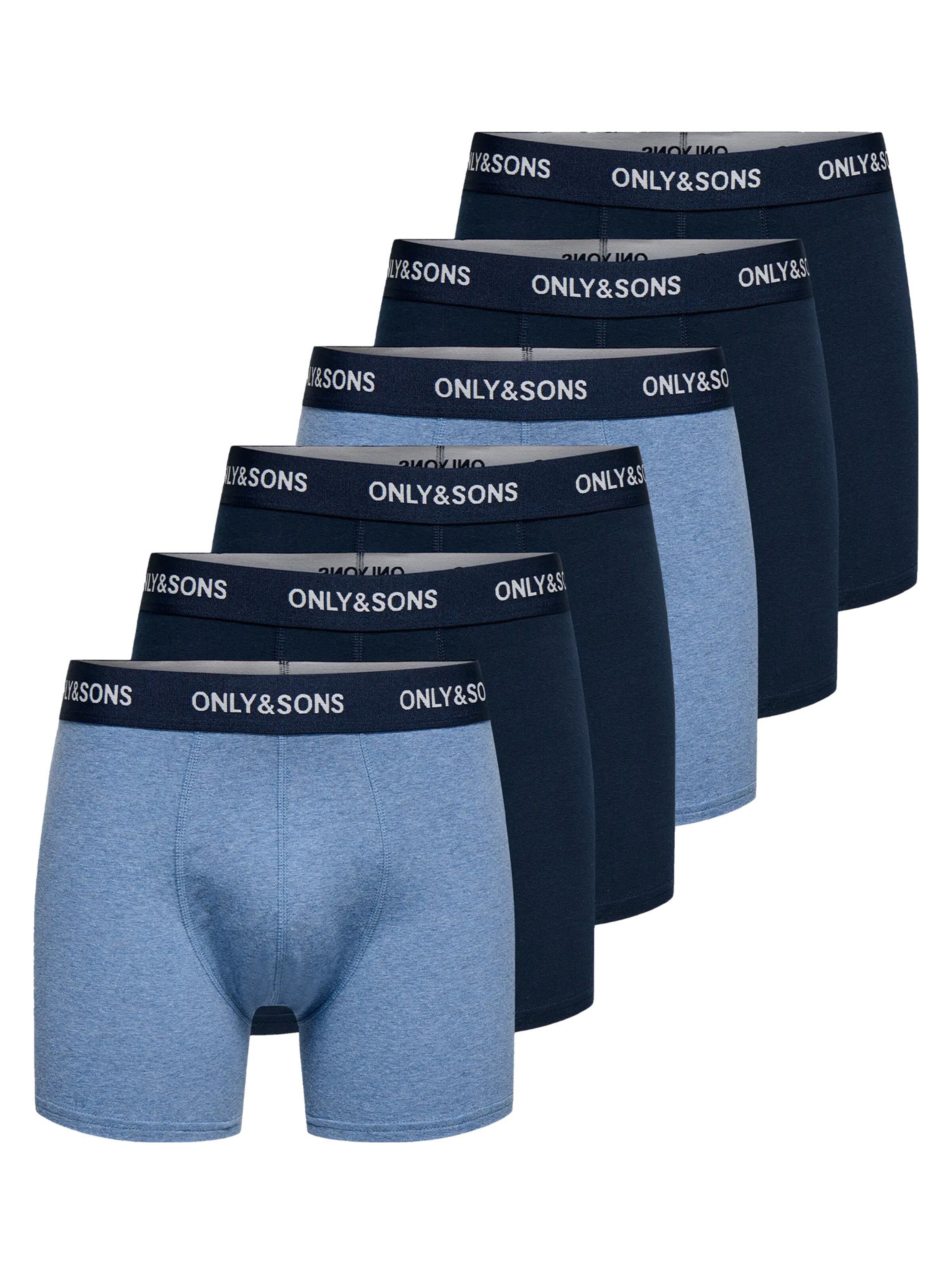 Only & Sons Boxershorts 'ONSFITZ SOLID BOXER' in Blauw: voorkant