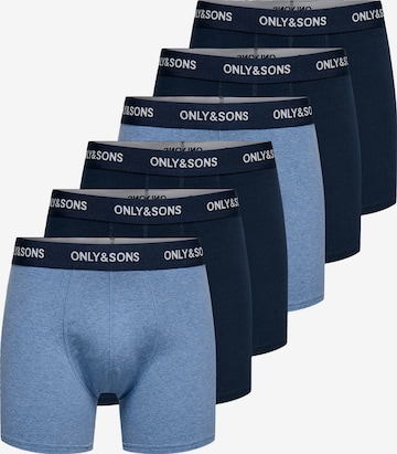 Only & Sons Boxershorts 'ONSFITZ SOLID BOXER' in Blauw: voorkant