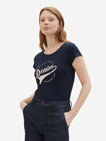 Tricou de la TOM TAILOR DENIM pe albastru