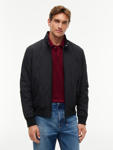 TOMMY HILFIGER Φθινοπωρινό και ανοιξιάτικο μπουφάν σε μαύρο: μπροστά