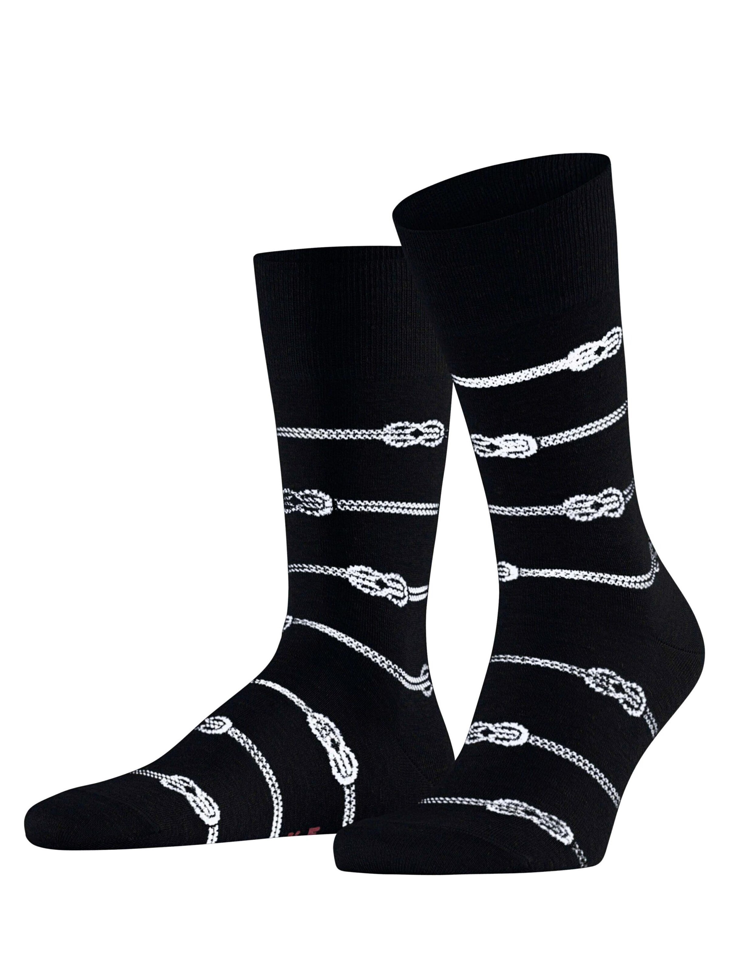 FALKE Socken 'Sailing Rope'‌ in Schwarz: Vorderseite