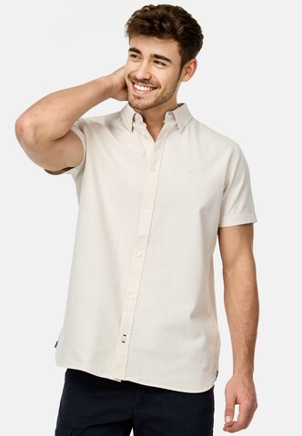 INDICODE JEANS Regular Fit Hemd 'Kenner' in Beige