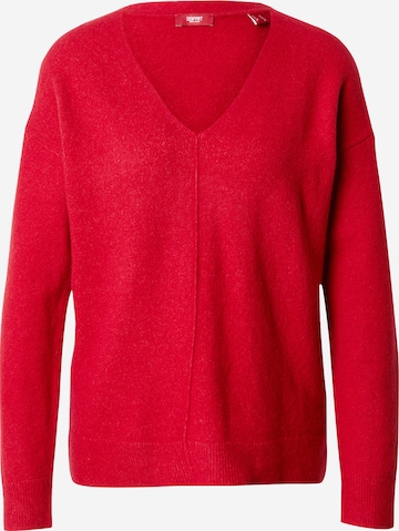 ESPRIT Пуловер в червено: отпред