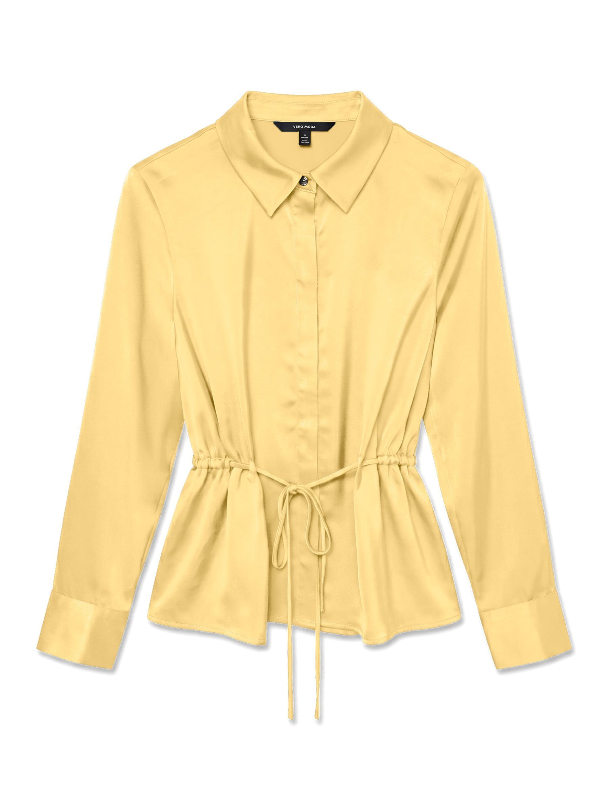 Chemisier 'RIVER' VERO MODA en jaune : devant
